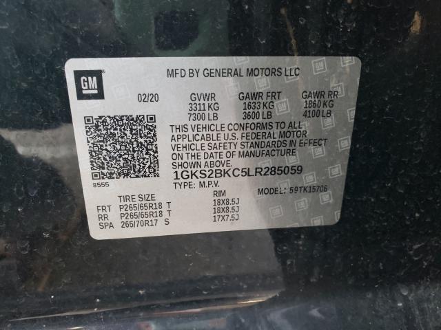 2020 GMC YUKON SLT 1GKS2BKC5LR285059