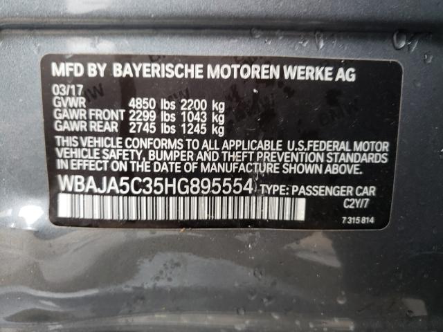 2017 BMW 530 I WBAJA5C35HG895554