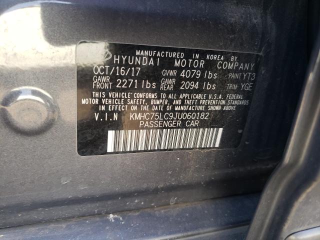2018 HYUNDAI IONIQ SEL KMHC75LC9JU060182