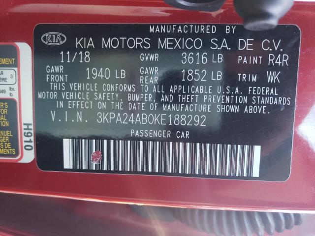 2019 KIA RIO S 3KPA24AB0KE188292