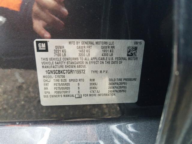 2016 CHEVROLET TAHOE C150 1GNSCBKC7GR119972