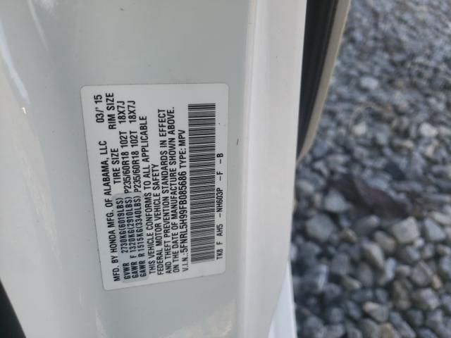 2015 HONDA ODYSSEY TO 5FNRL5H99FB085686