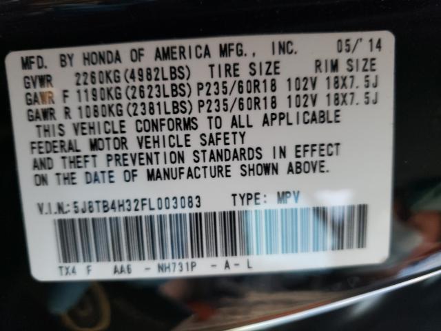 2015 ACURA RDX 5J8TB4H32FL003083