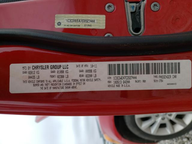 2012 DODGE CALIBER SX 1C3CDWEA7CD527444