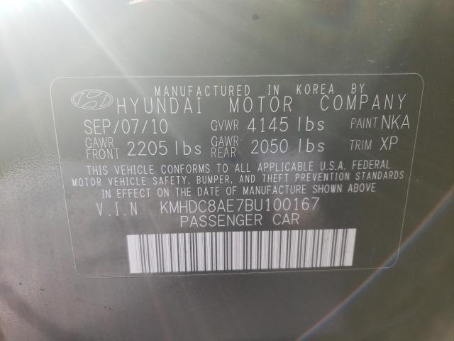 2011 HYUNDAI ELANTRA TO KMHDC8AE7BU100167