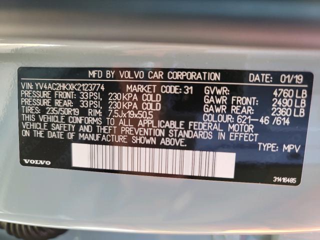 2019 VOLVO XC40 T4 MO YV4AC2HKXK2123774