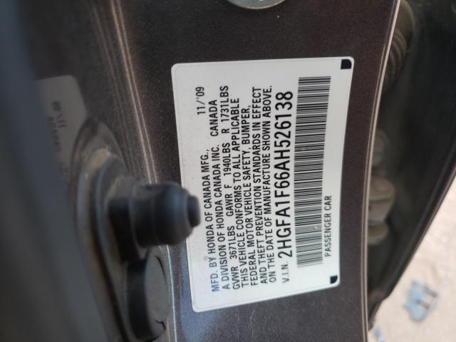 2010 HONDA CIVIC LX-S 2HGFA1F66AH526138