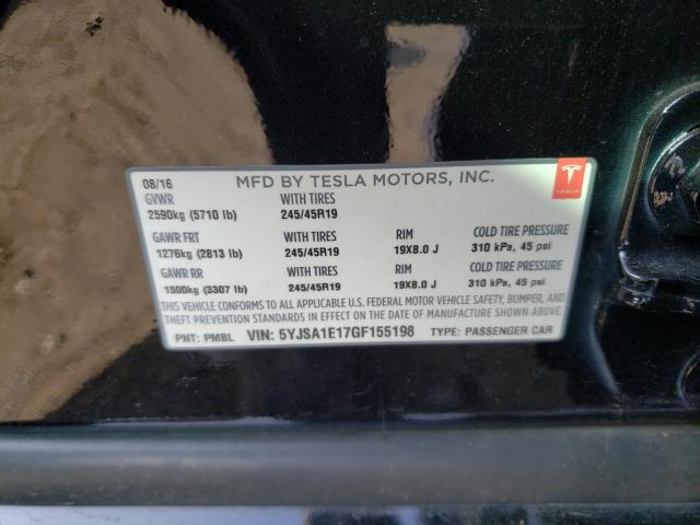 2016 TESLA MODEL S 5YJSA1E17GF155198