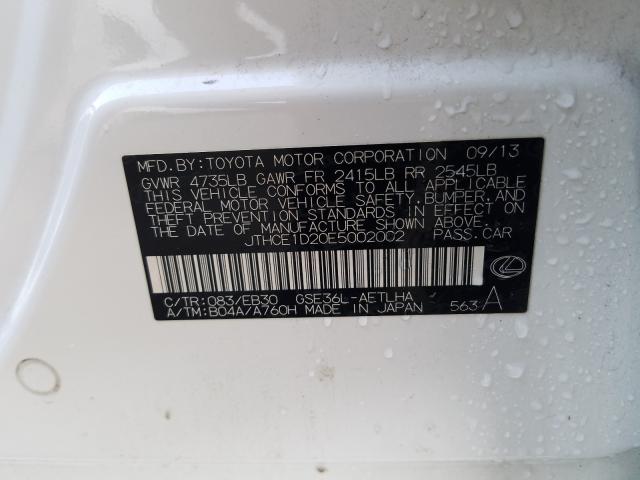 2014 LEXUS IS 350 JTHCE1D20E5002002