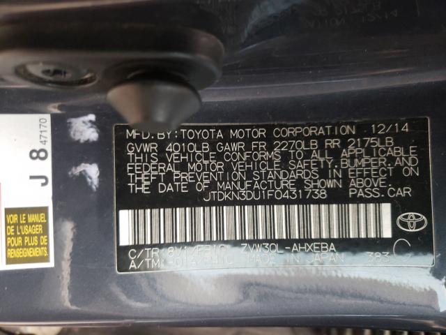 2015 TOYOTA PRIUS - JTDKN3DU1F0431738