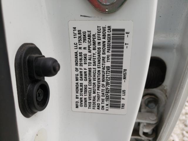 2015 HONDA CIVIC SE 19XFB2F78FE217249