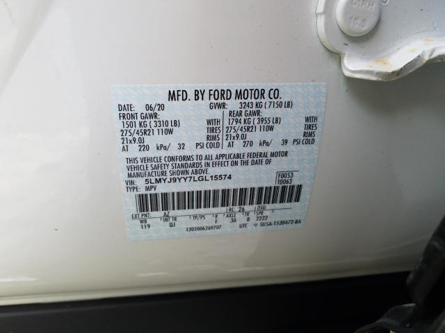 2020 LINCOLN AVIATOR BL 5LMYJ9YY7LGL15574