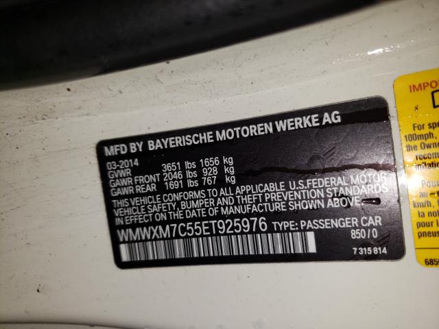 2014 MINI COOPER S WMWXM7C55ET925976