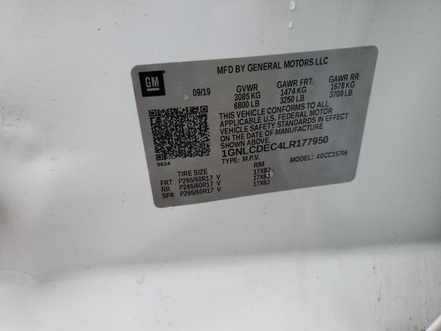 2020 CHEVROLET TAHOE POLI 1GNLCDEC4LR177950