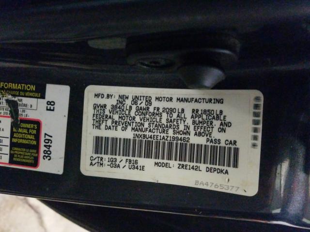 2010 TOYOTA COROLLA BA 1NXBU4EE1AZ199462