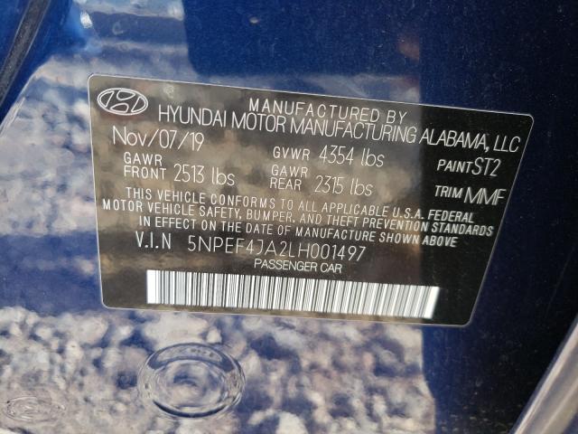 2020 HYUNDAI SONATA SEL 5NPEF4JA2LH001497