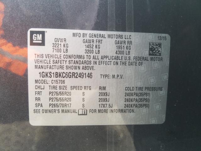 2016 GMC YUKON SLT 1GKS1BKC6GR249146