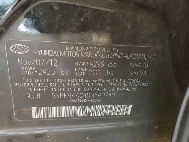 2013 HYUNDAI SONATA GLS 5NPEB4AC4DH640740