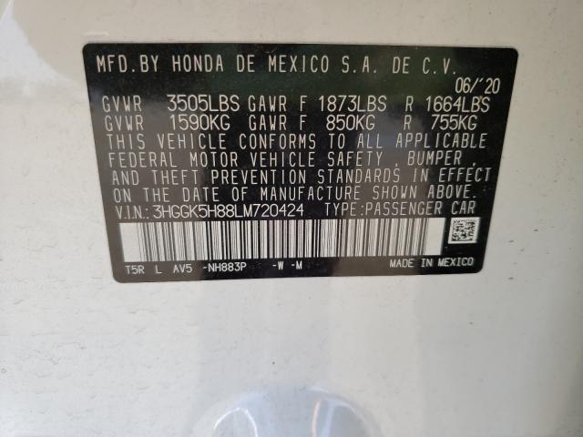 2020 HONDA FIT EX 3HGGK5H88LM720424