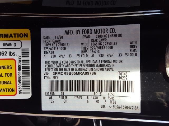 2021 FORD BRONCO 3FMCR9B65MRA09786