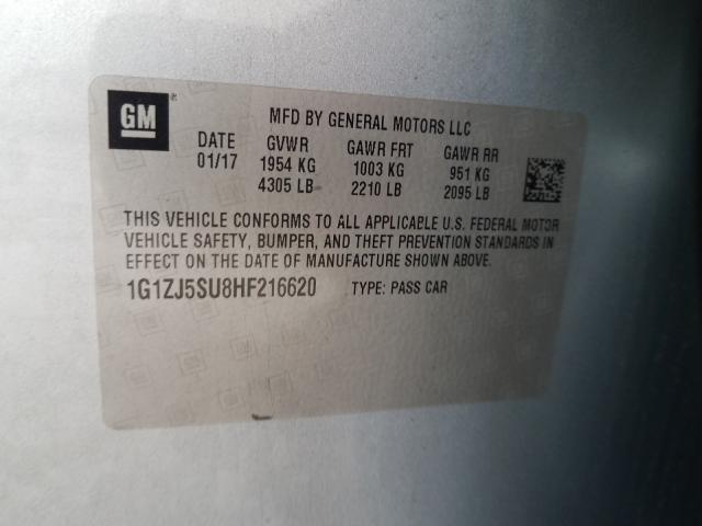 2017 CHEVROLET MALIBU HYB 1G1ZJ5SU8HF216620