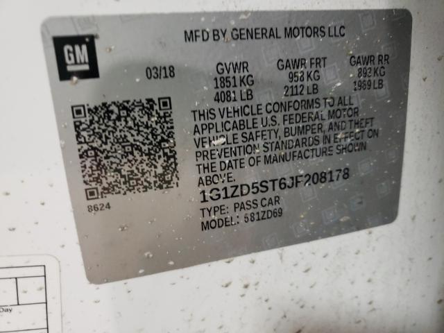 2018 CHEVROLET MALIBU LT 1G1ZD5ST6JF208178