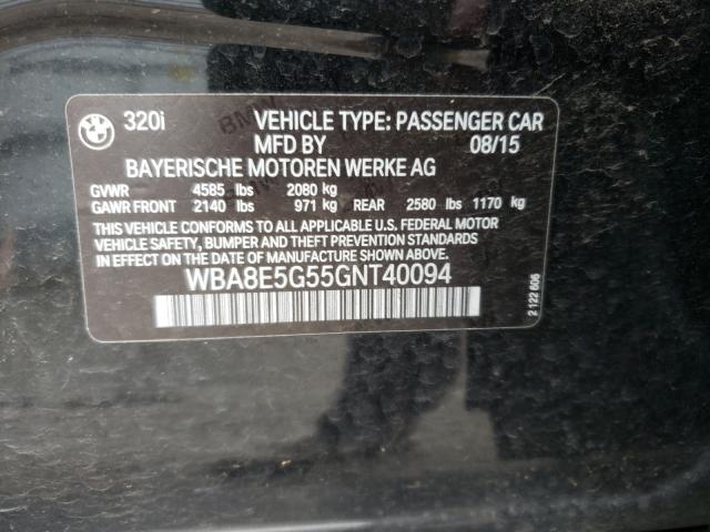 2016 BMW 320 XI WBA8E5G55GNT40094