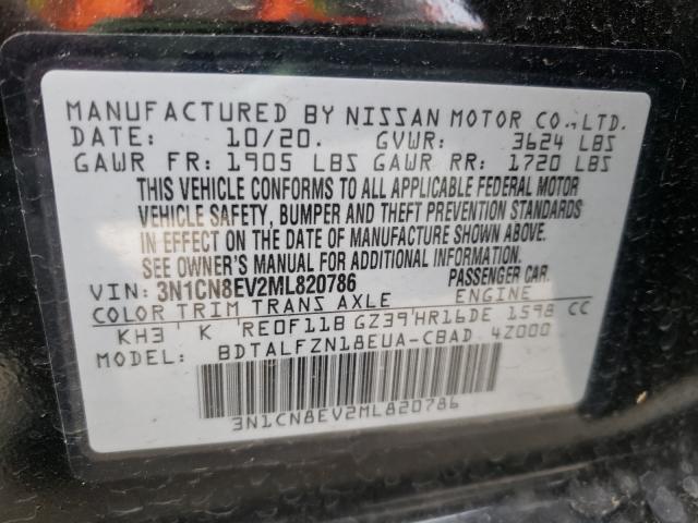 2021 NISSAN VERSA SV 3N1CN8EV2ML820786