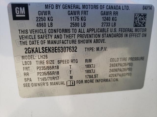 2014 GMC TERRAIN SL 2GKALSEK8E6307632
