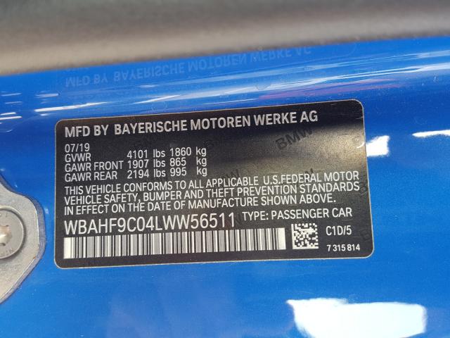 2020 BMW Z4 M40I WBAHF9C04LWW56511