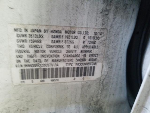 2013 HONDA FIT JHMGE8H32DC078134