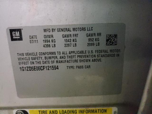 2012 CHEVROLET MALIBU 2LT 1G1ZD5E06CF121594