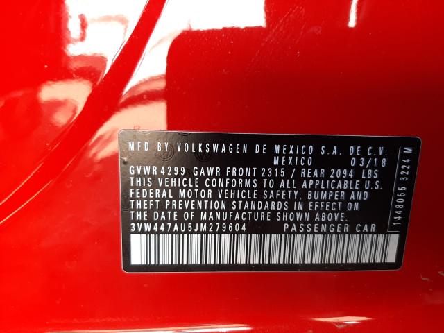 2018 VOLKSWAGEN GTI S/SE 3VW447AU5JM279604