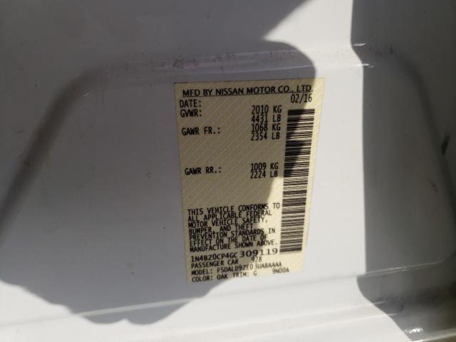 2016 NISSAN LEAF SV 1N4BZ0CP4GC309119