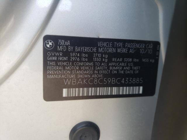 2011 BMW 750LI WBAKC8C59BC433885