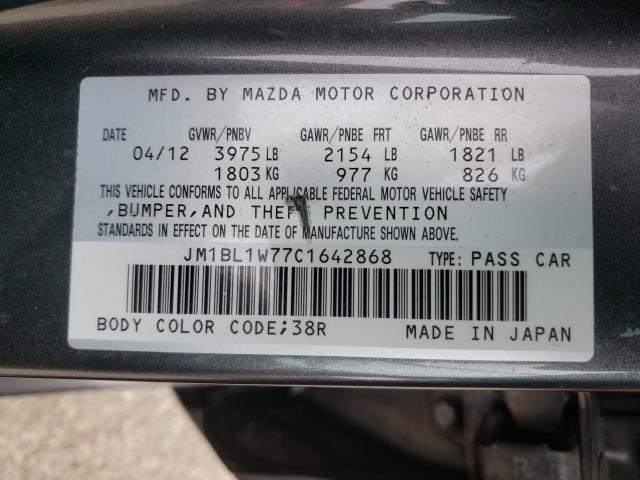 2012 MAZDA 3 I JM1BL1W77C1642868