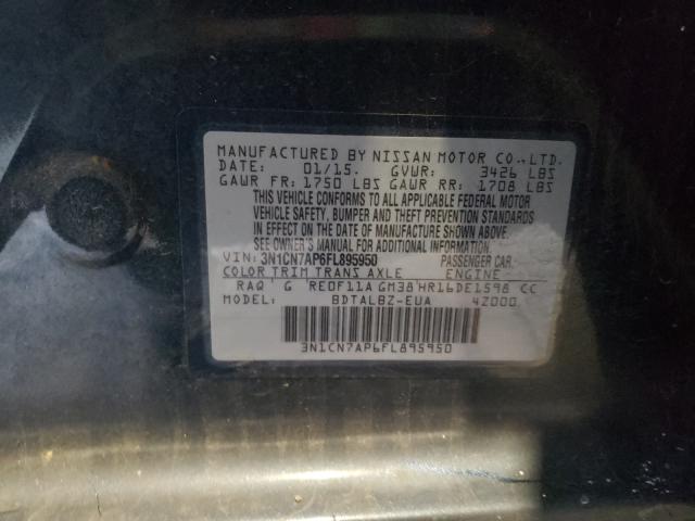 2015 NISSAN VERSA S/S 3N1CN7AP6FL895950