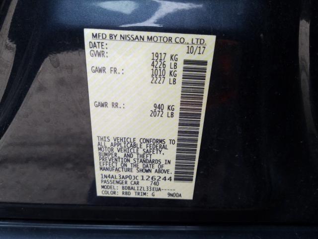 2018 NISSAN ALTIMA 2.5 1N4AL3AP0JC126244