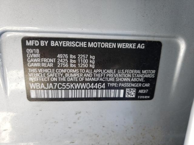 2019 BMW 530 XI WBAJA7C55KWW04464