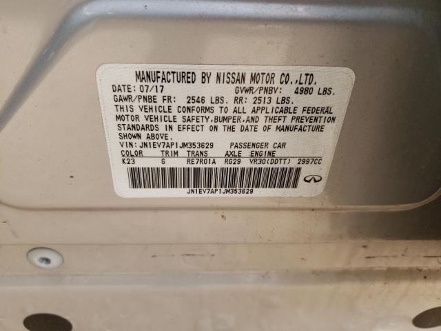 2018 INFINITI Q50 LUXE JN1EV7AP1JM353629