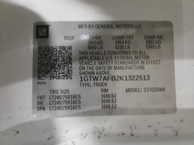 2019 GMC SAVANA G25 1GTW7AFB2K1322513