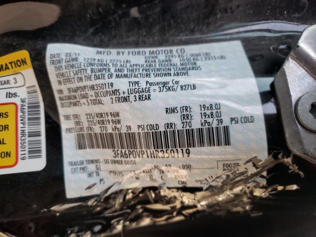 2017 FORD FUSION SPO 3FA6P0VP1HR350119