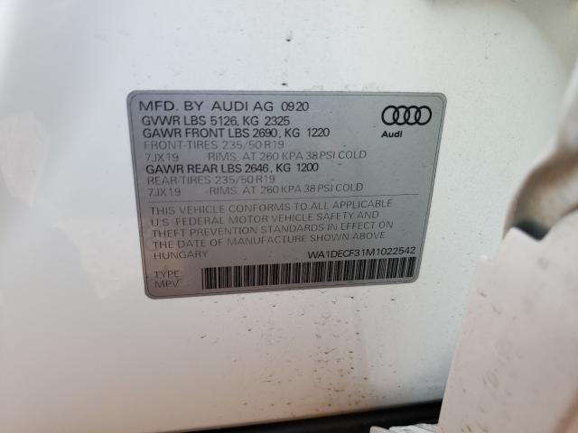2021 AUDI Q3 PREMIUM WA1DECF31M1022542