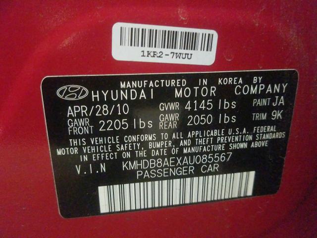 2010 HYUNDAI ELANTRA TO KMHDB8AEXAU085567