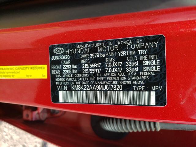 2021 HYUNDAI KONA SEL KM8K22AA9MU617820
