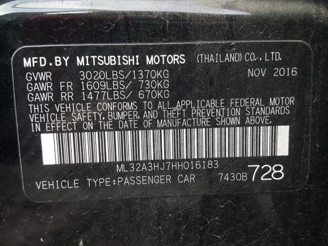 2017 MITSUBISHI MIRAGE ES ML32A3HJ7HH016183