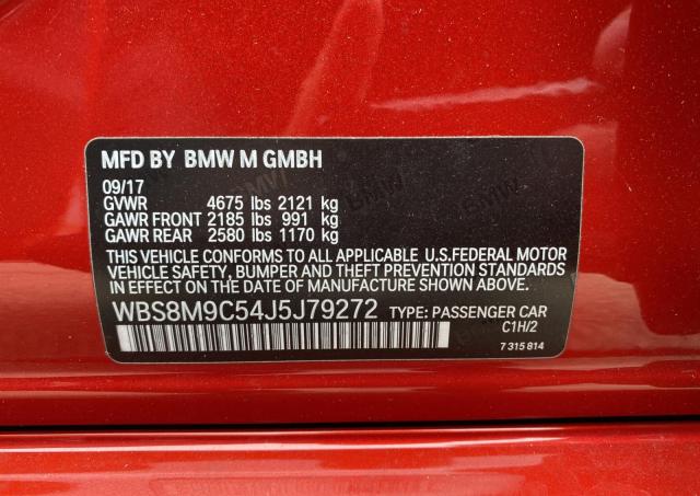 2018 BMW M3 WBS8M9C54J5J79272