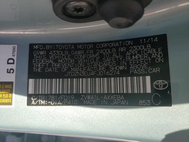 2015 TOYOTA PRIUS V JTDZN3EU4FJ016274