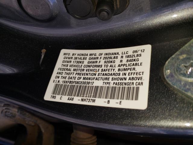 2012 HONDA CIVIC NATU 19XFB5F58CE003812