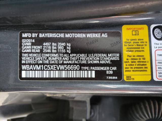 2014 BMW X1 SDRIVE2 WBAVM1C5XEVW56690